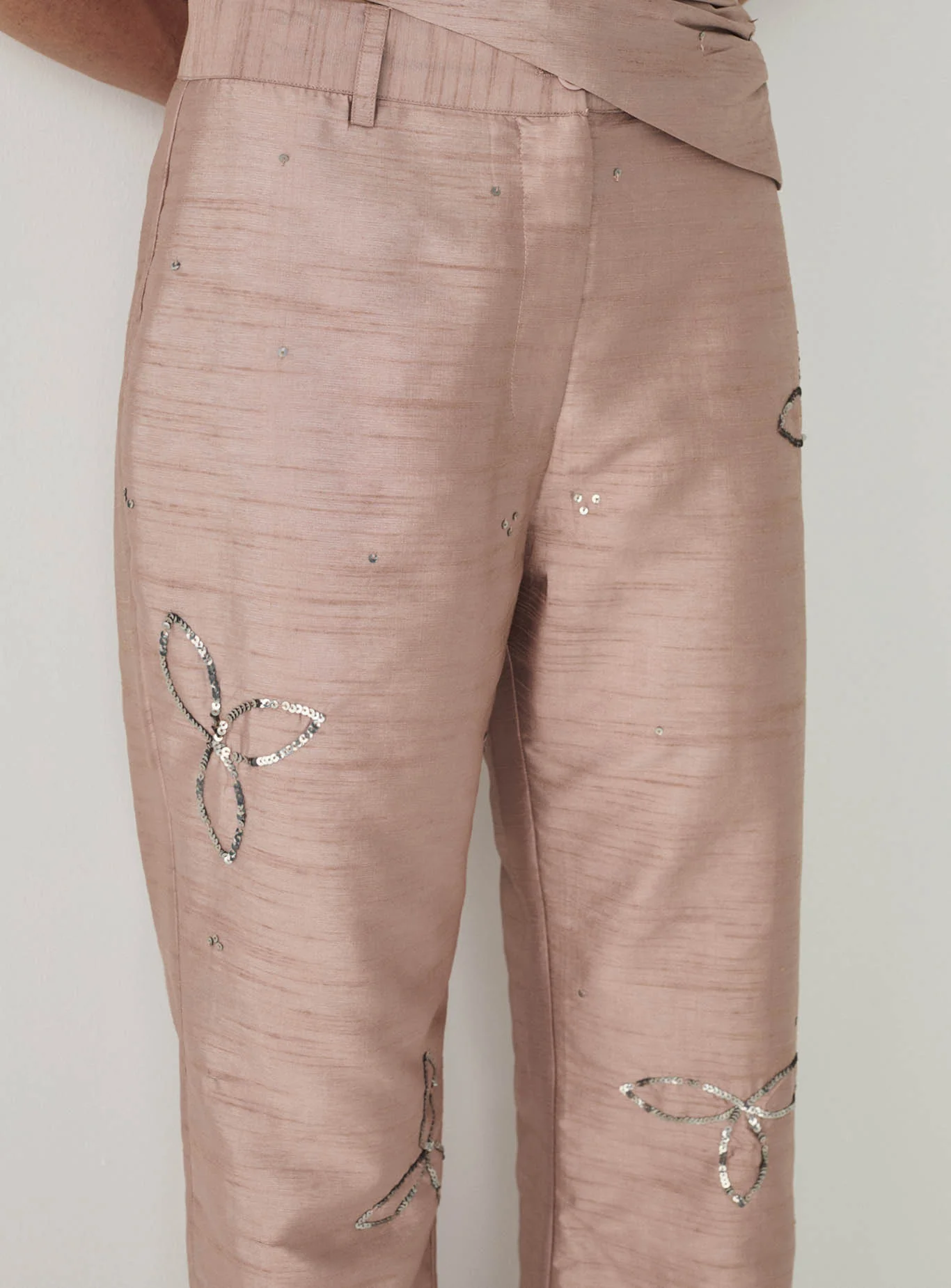 AMELIE SAND TEXTURED PANTS - Image 3