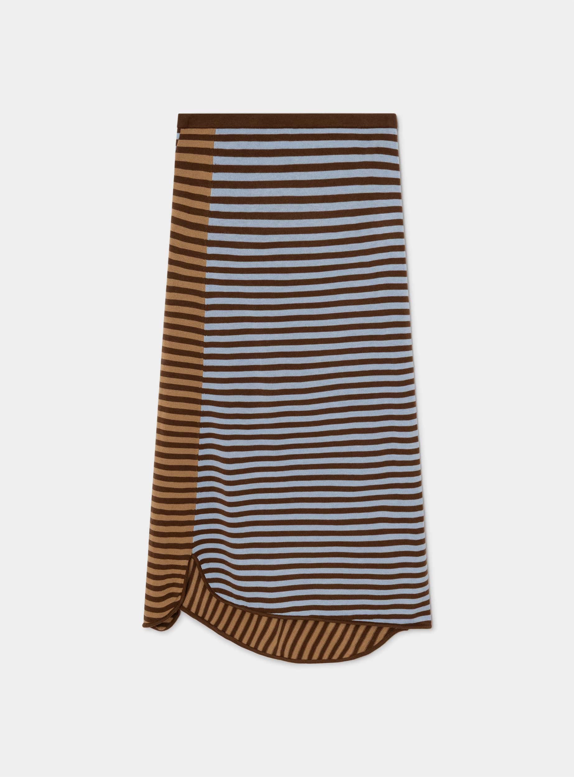 ANISE STRIPED BROWN SKIRT - Image 4