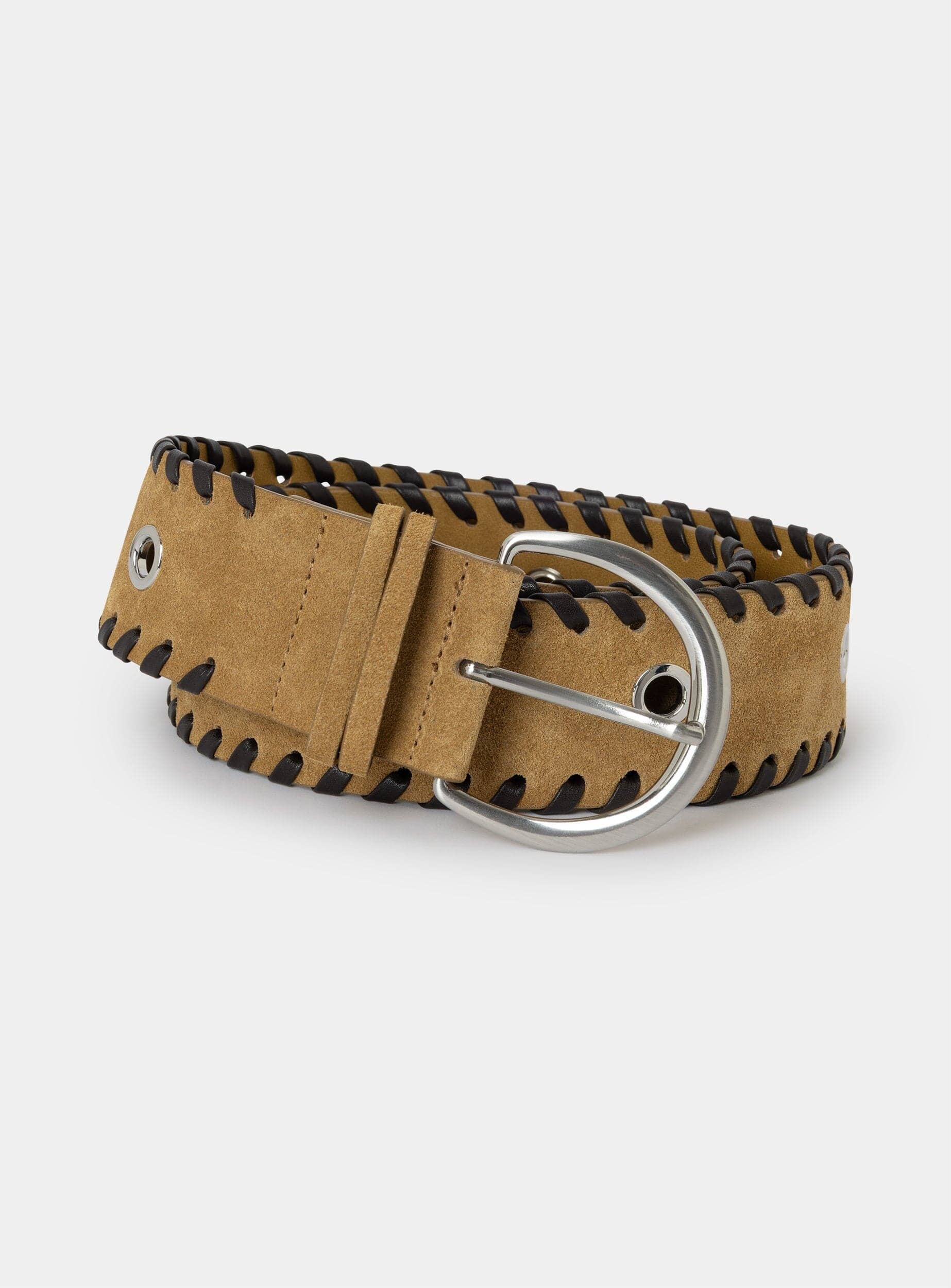 ANNIE BRAIDED CAMEL BELT - Image 2