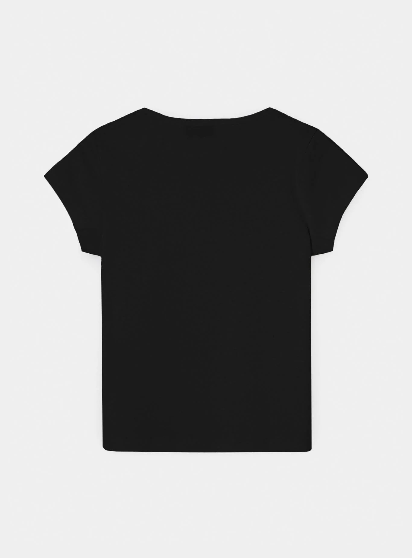 BLACK EMBROIDERED LOGO T-SHIRT - Image 3