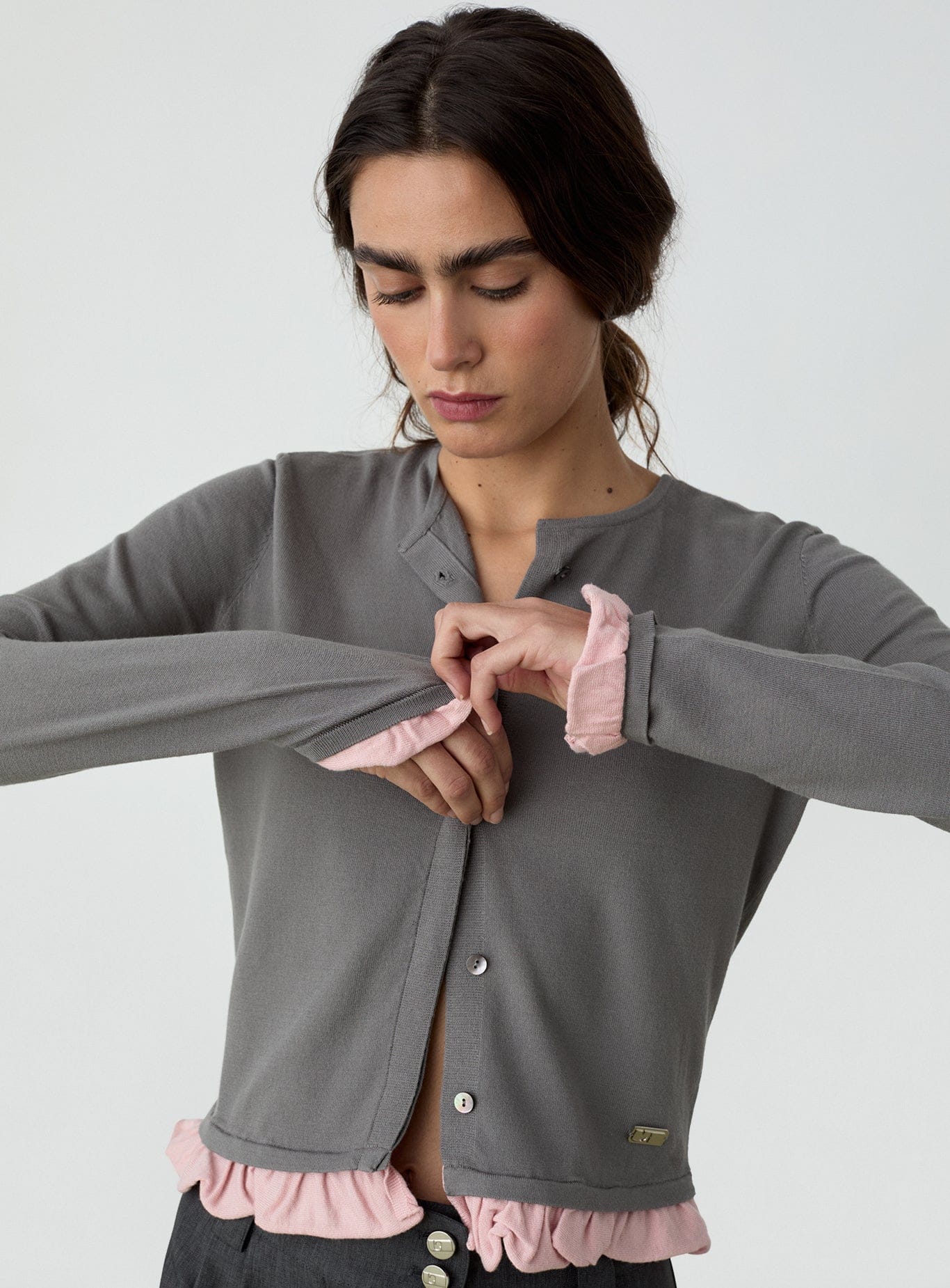 CAMELIA GREY KNITTED TOP - Image 3