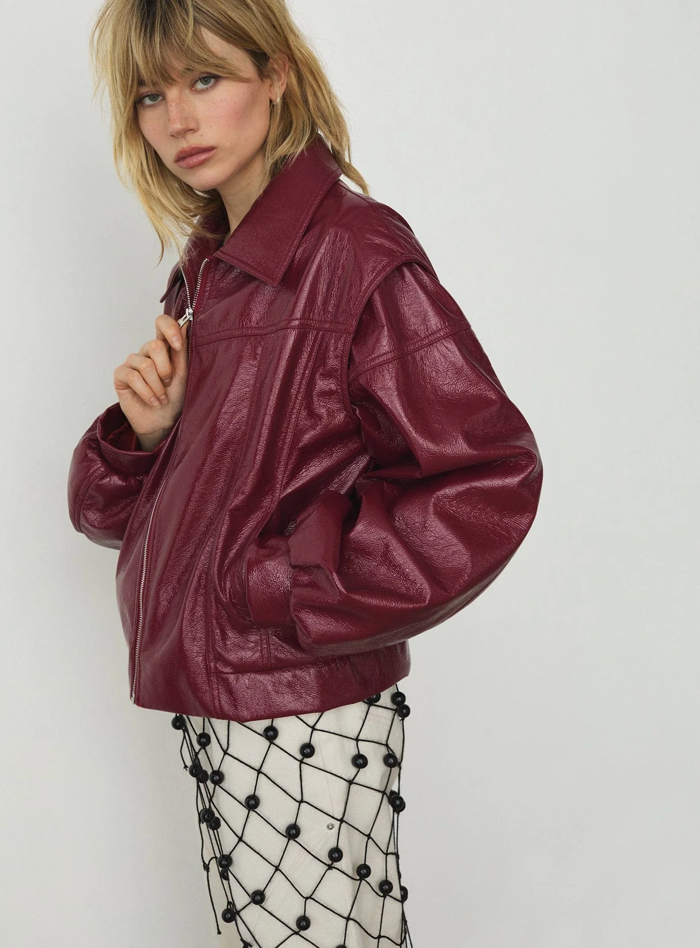 CUPIDO RED BOMBER JACKET - Image 3