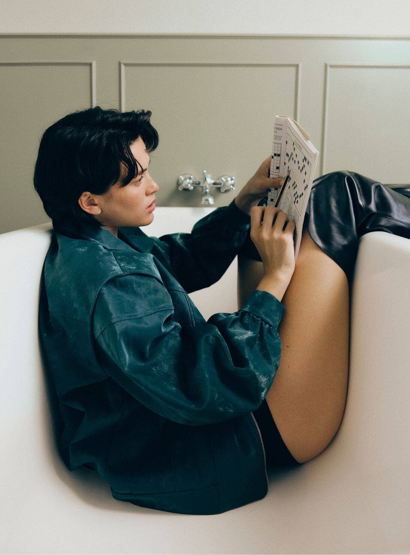 CUPIDO TEAL GREEN BOMBER JACKET - Image 7