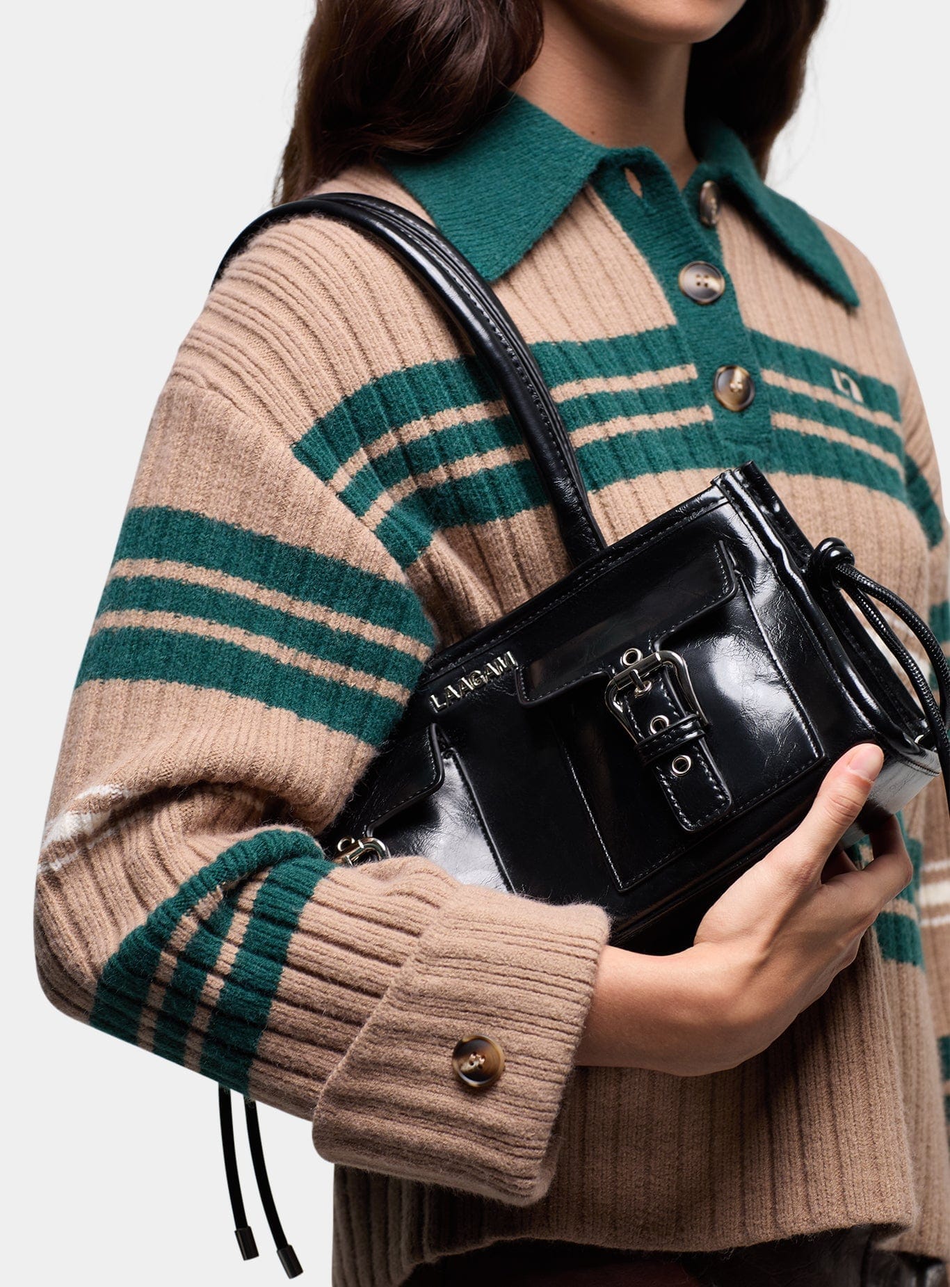GRAZ GREEN STRIPED POLO KNIT - Image 4