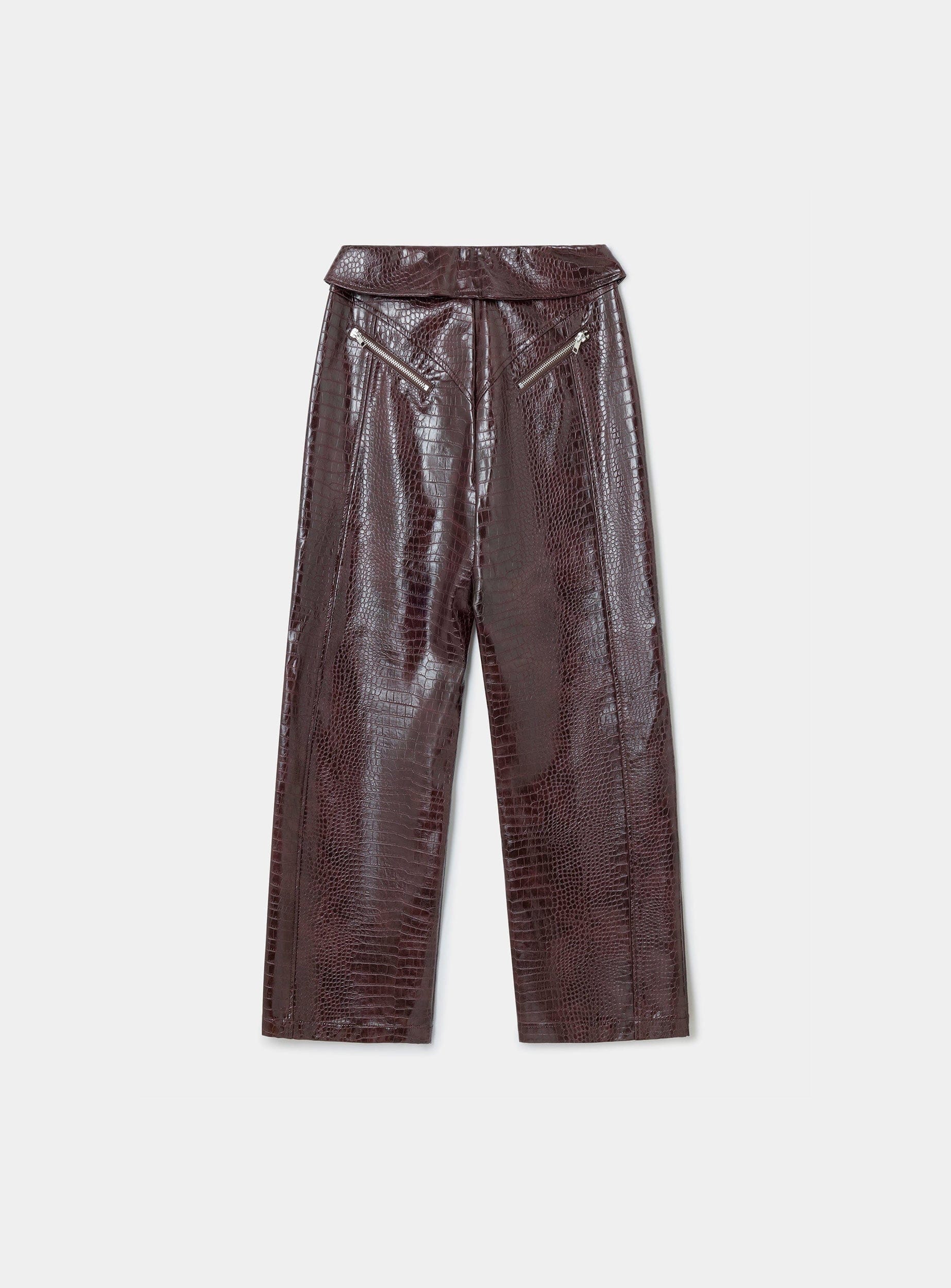 HORUS BURGUNDY TEXTURED PANTS - Image 3