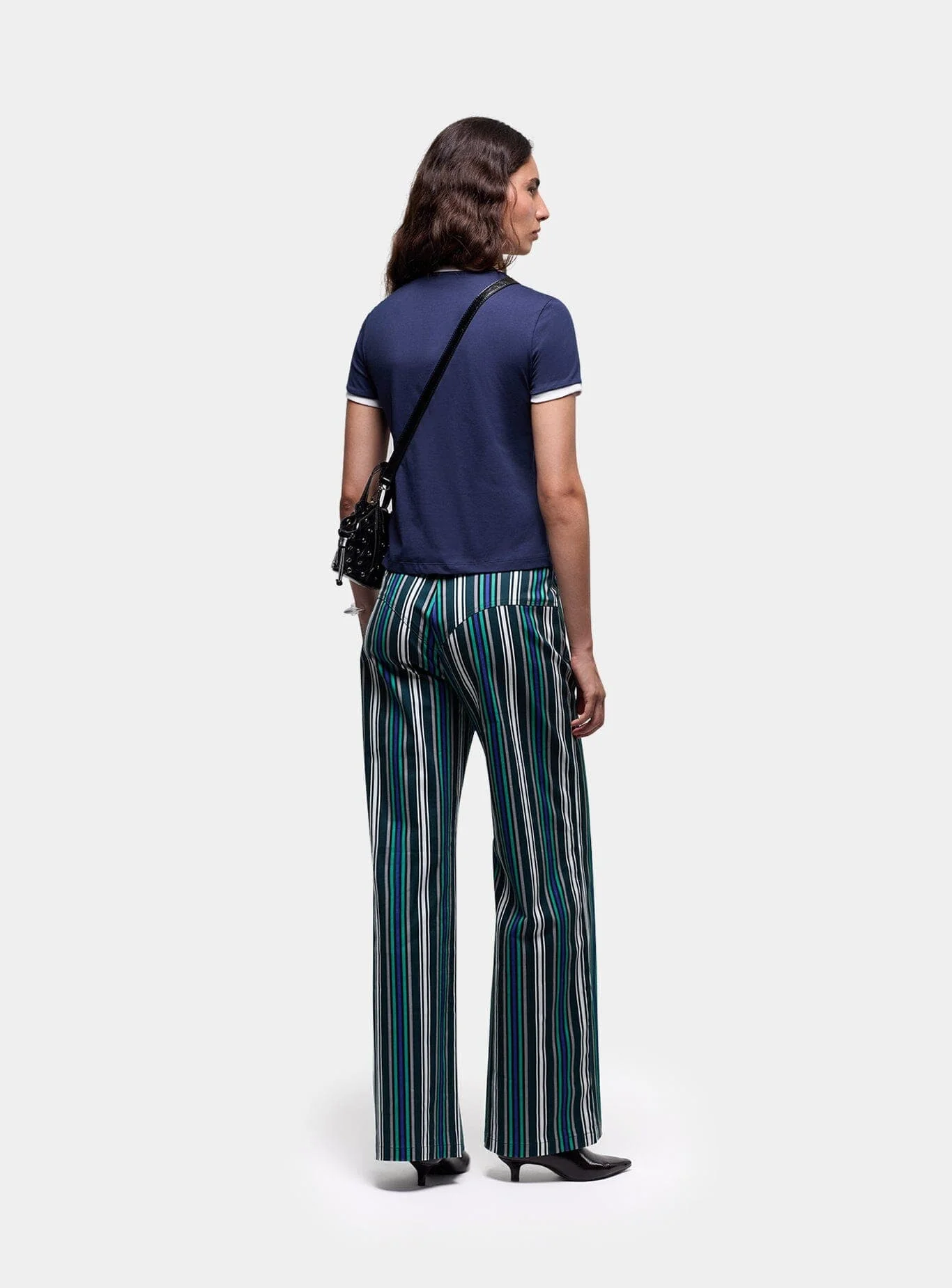 LEROY TEAL GREEN STRIPED TWILL PANTS - Image 5