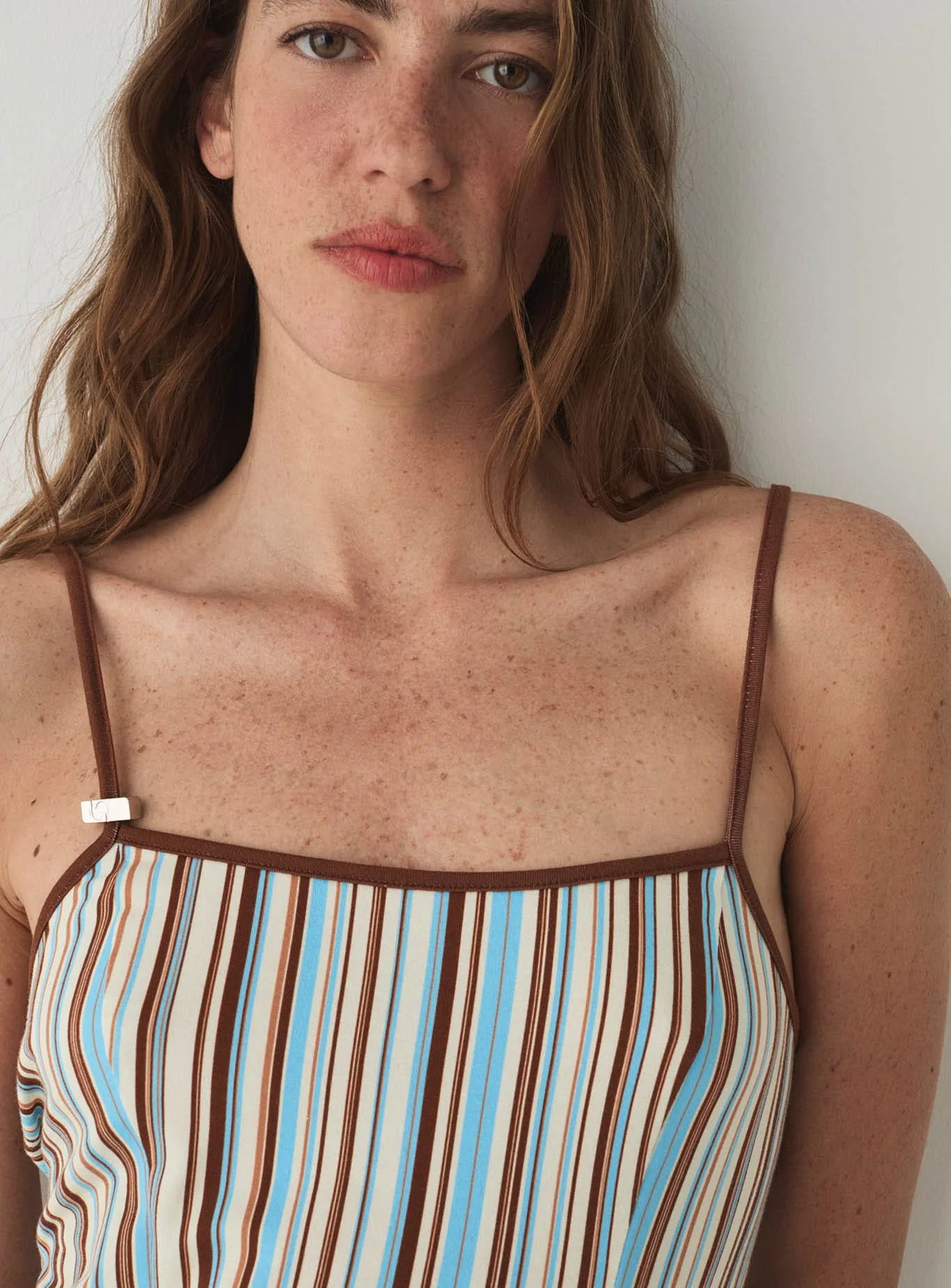 MIREL ECRU STRIPED SHORT DRESS - Image 4