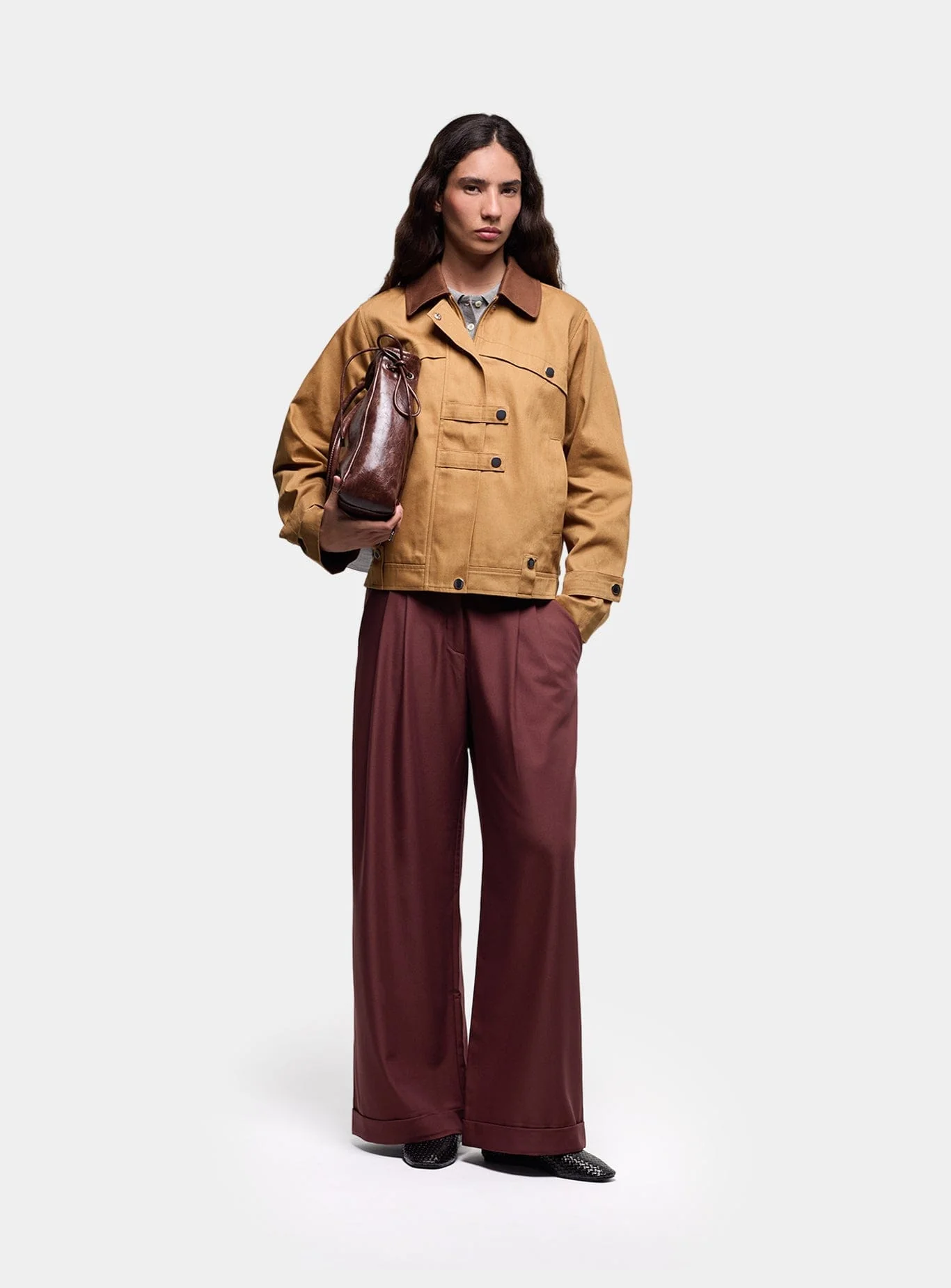 NEXA SERGE CAMEL JACKET - Image 3