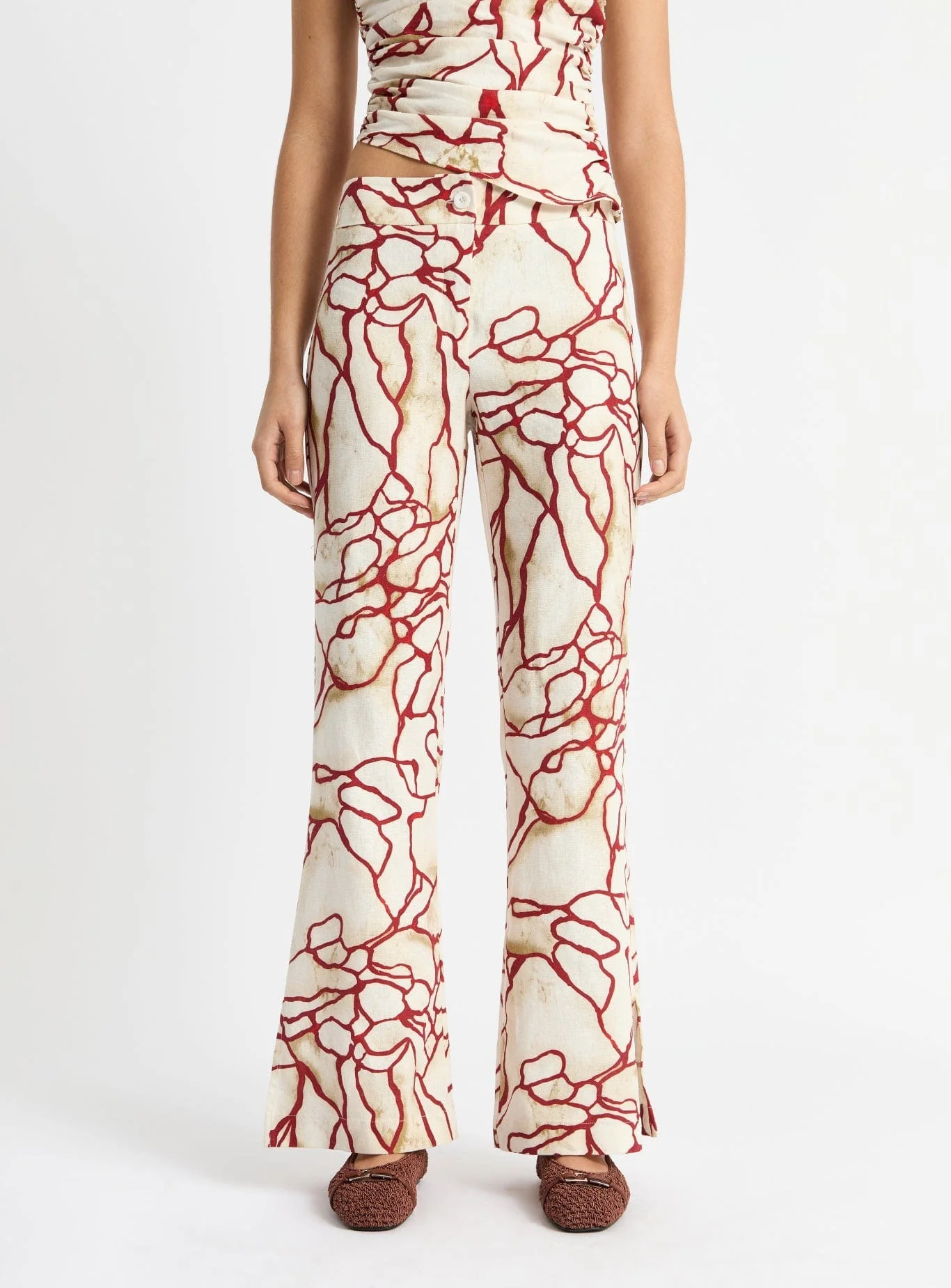 NIKITA ECRU LINEN PANTS - Image 2