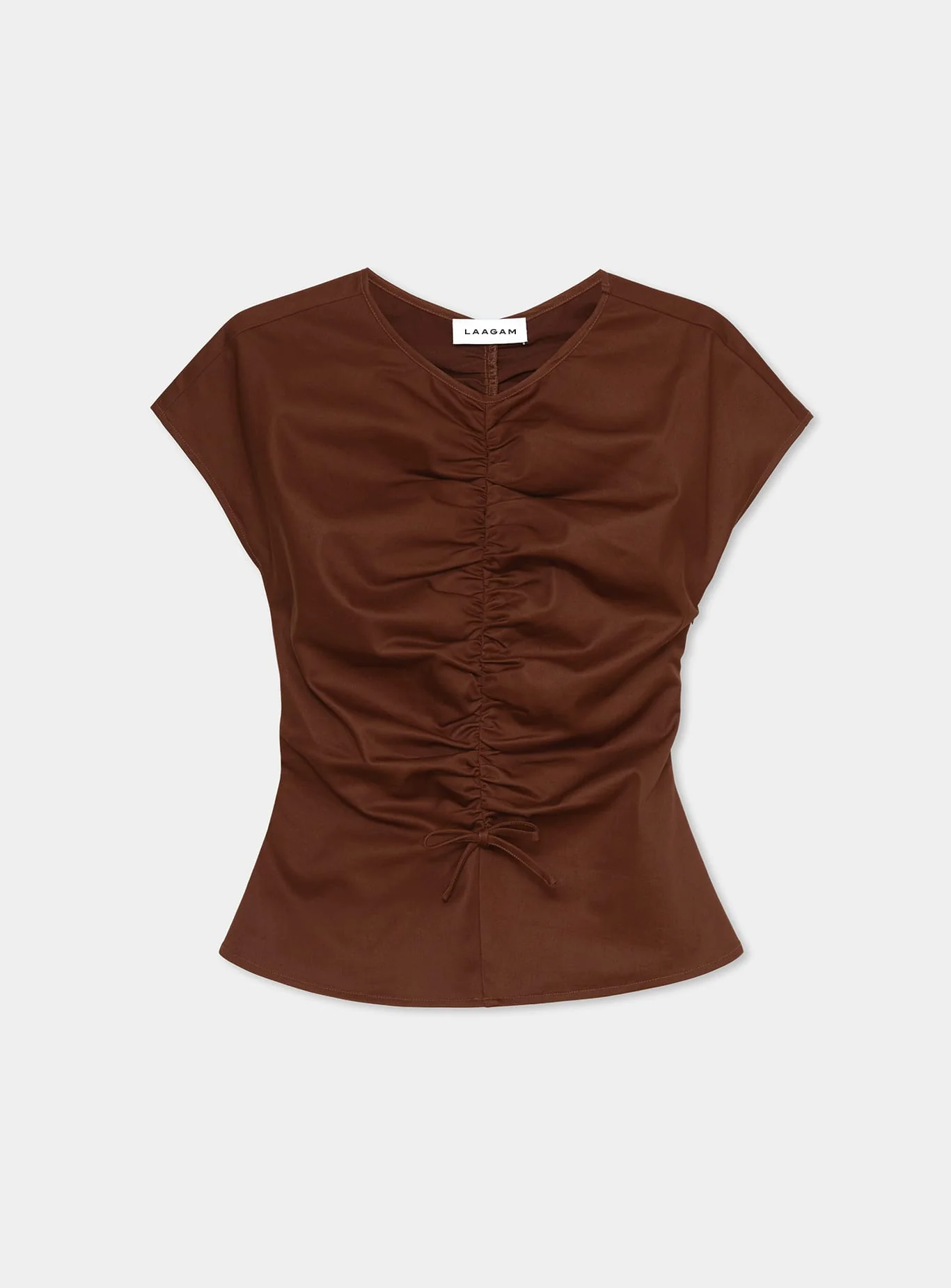 SIMONE BROWN RUCHED BLOUSE - Image 4